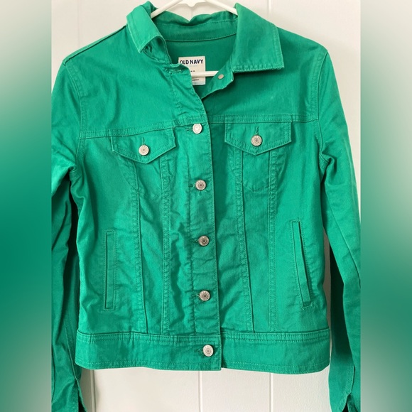 Old Navy Vibrant Green Denim Jacket - Picture 3 of 12